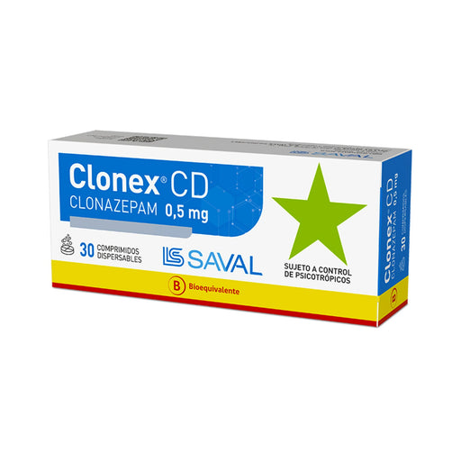 Clonex Cd 0.5Mg Clonazepam X Comprimido