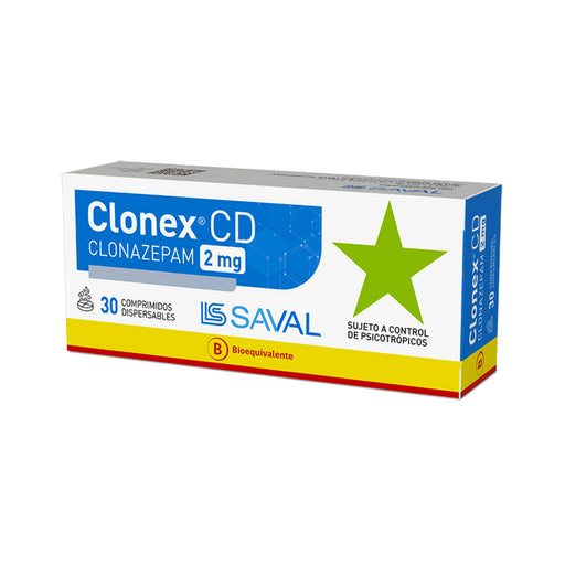 Clonex Cd 2Mg Clonazepam X Comprimido