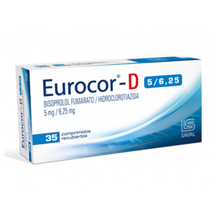 Eurocor D Isoprolol Fumarato 5Mg Y Hidroclorotiazida 6.25Mg X Tableta