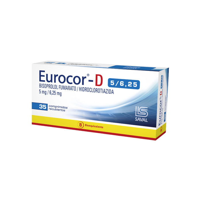Eurocor D 5Mg Bisoprolol 6.25Mg Hidroclorotiazida X Comprimido