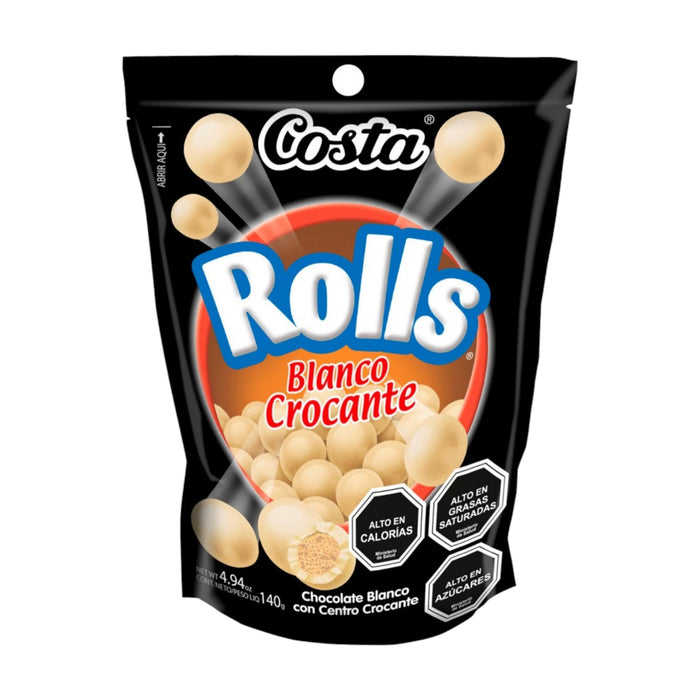 Chocolate Blanco Costa Rolls Crocante X 140G