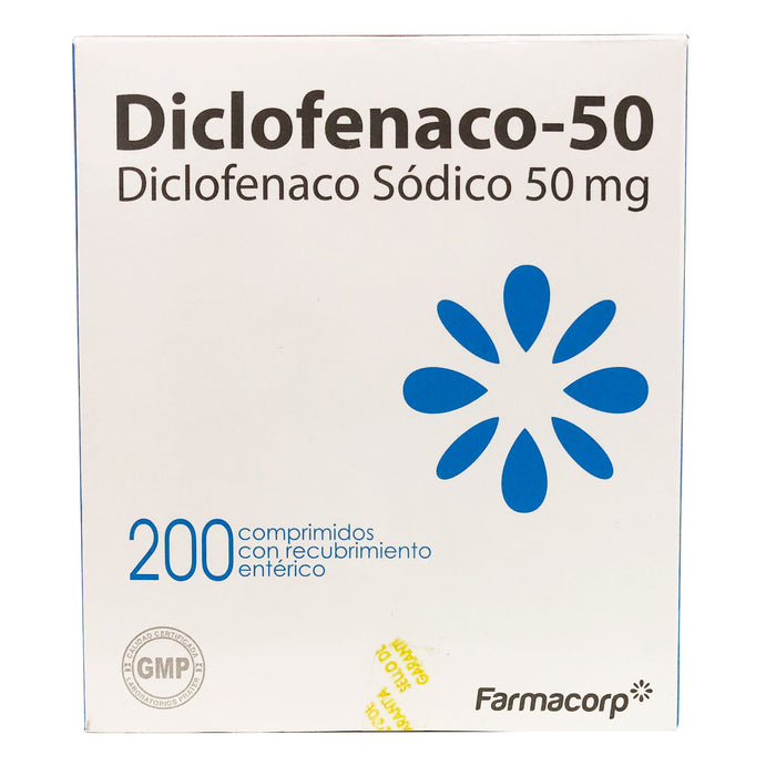 Diclofenaco Sodico Farmacorp 50Mg X Comprimido