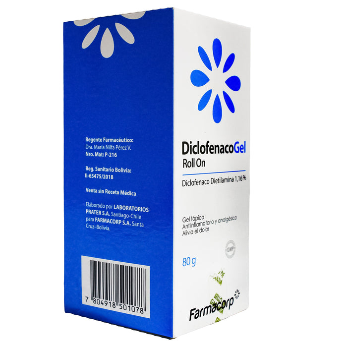 Diclofenaco Roll On Farmacorp Gel X 80Gr