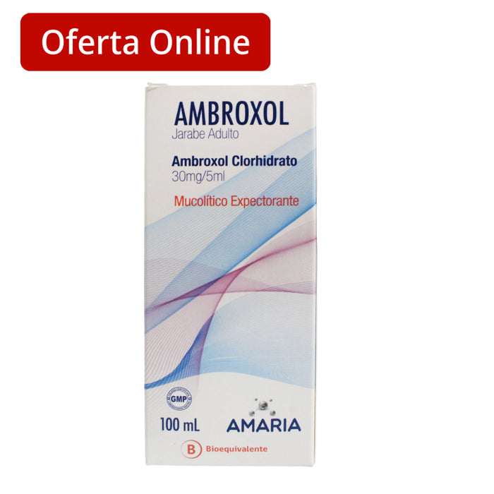 Ambroxol Clorhidrato 30Mg/5Ml Amaria Jarabe Para Adulto X 100Ml