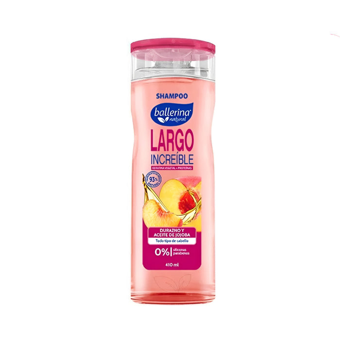 Shampoo Ballerina Largo Increíble Durazno X 410Ml