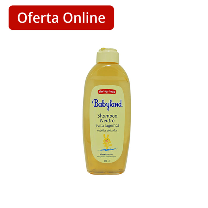 Shampoo Babyland Evita Lágrimas Neutro X 410Ml