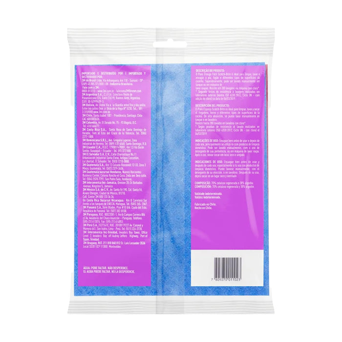 Paño Esponja Scotch Brite 18Cm X 20Cm X 2 Unidades