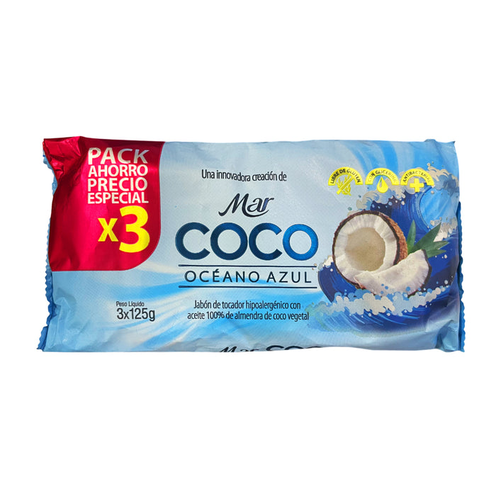 Jabón De Tocador Pack Mar Coco Océano Azul X 3Unidades/125G