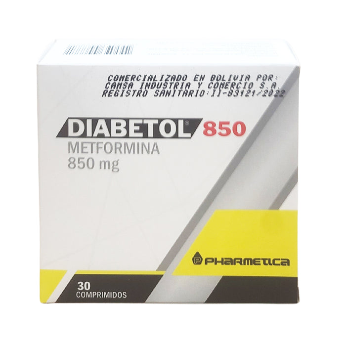 Diabetol Metformina 850Mg X Comprimido