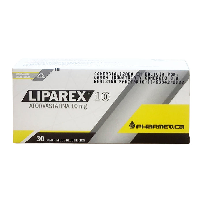 Liparex Atorvastatina 10Mg X Comprimido