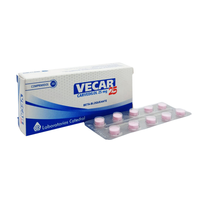Vecar Carvedilol 25Mg X Comprimido