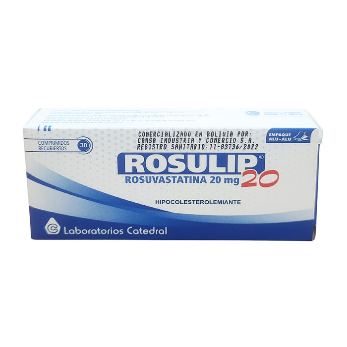 Rosulip Rosuvastatina 20Mg X Comprimido