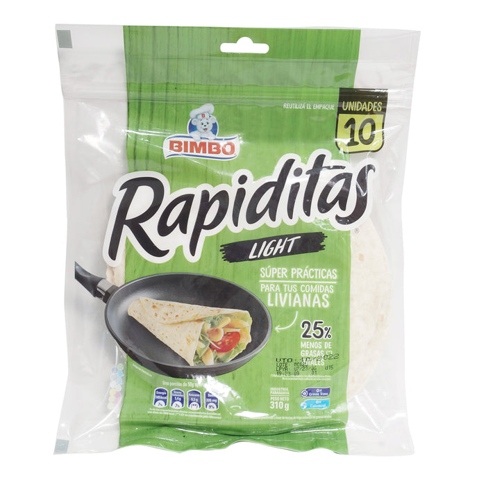 Bimbo Tortillas Rapiditas Light X 310G