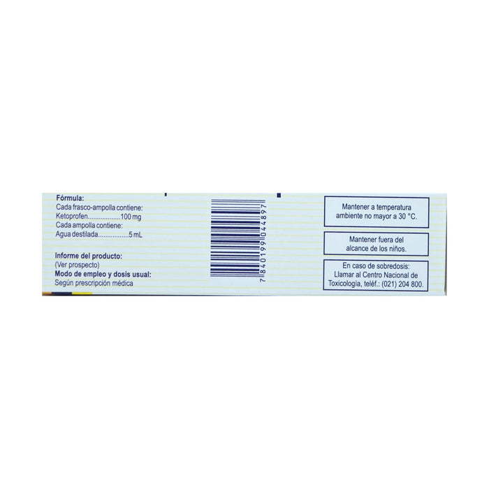 Ketoprolas Ketoprofeno 100Mg Im-Iv X Ampolla