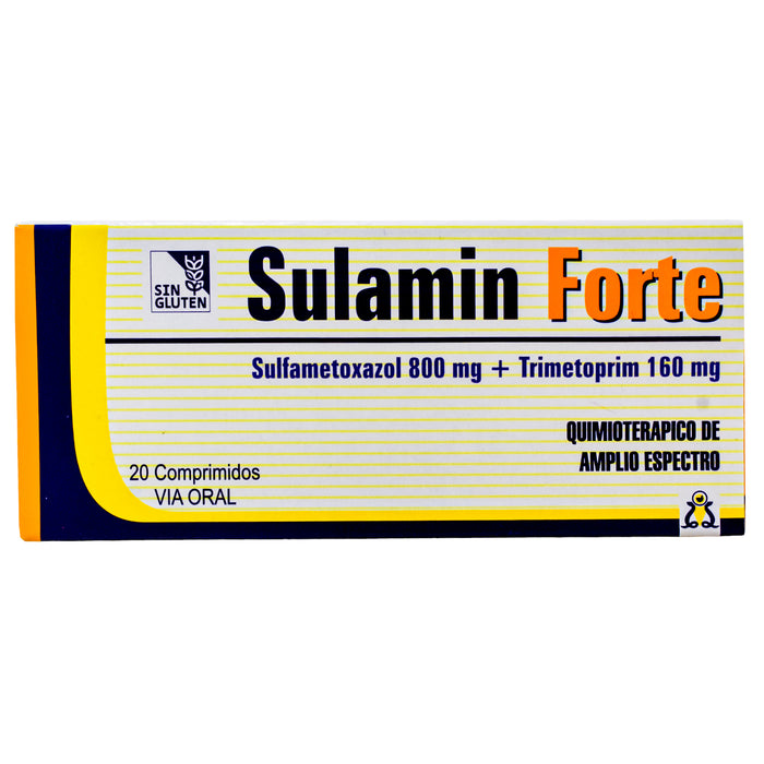 Sulamin Forte Sulfametoxazol 800Mg Trimetoprim 160Mg X Comprimido