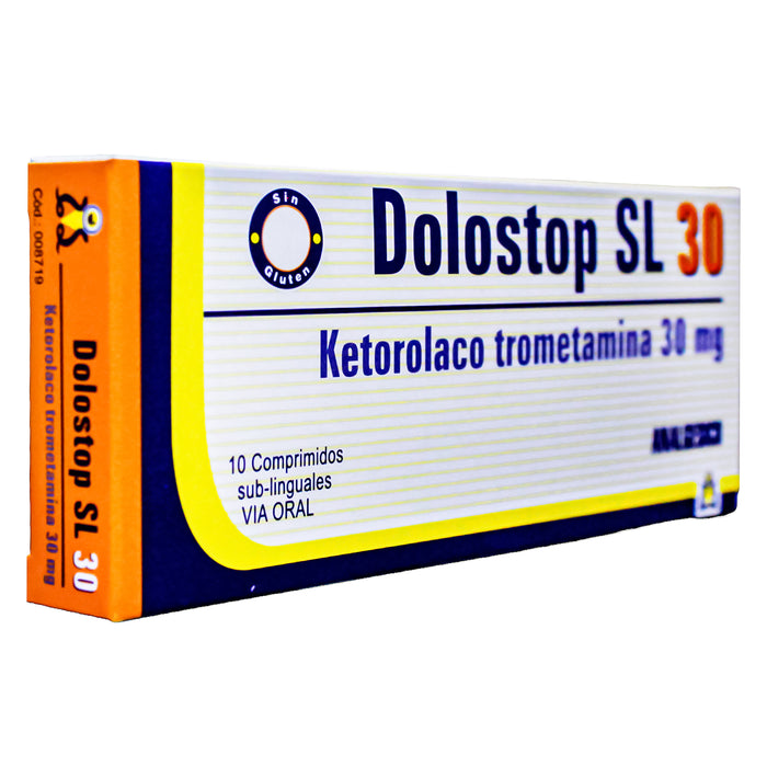 Dolostop Sl 30Mg Sublinguales Ketorolaco X Comprimido