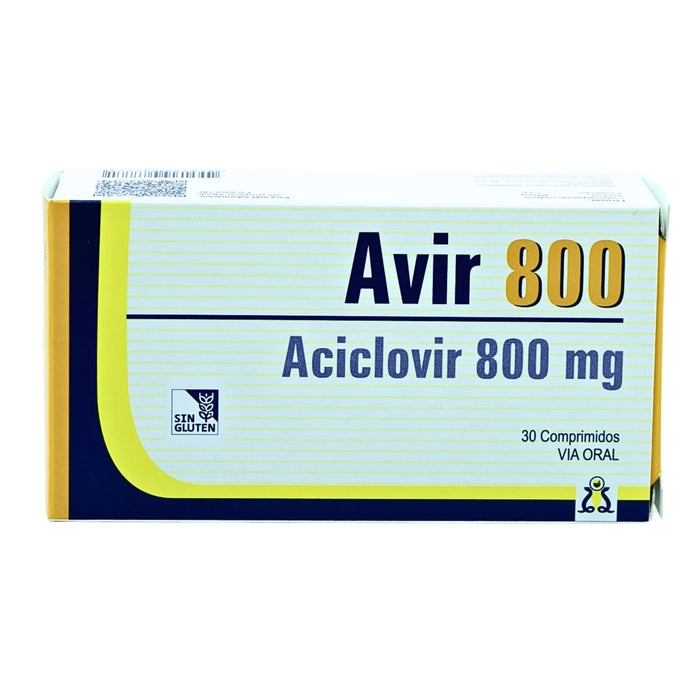 Avir Aciclovir 800Mg X Comprimido