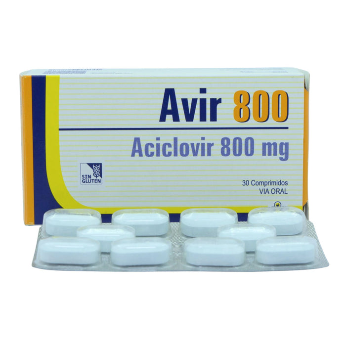 Avir Aciclovir 800Mg X Comprimido
