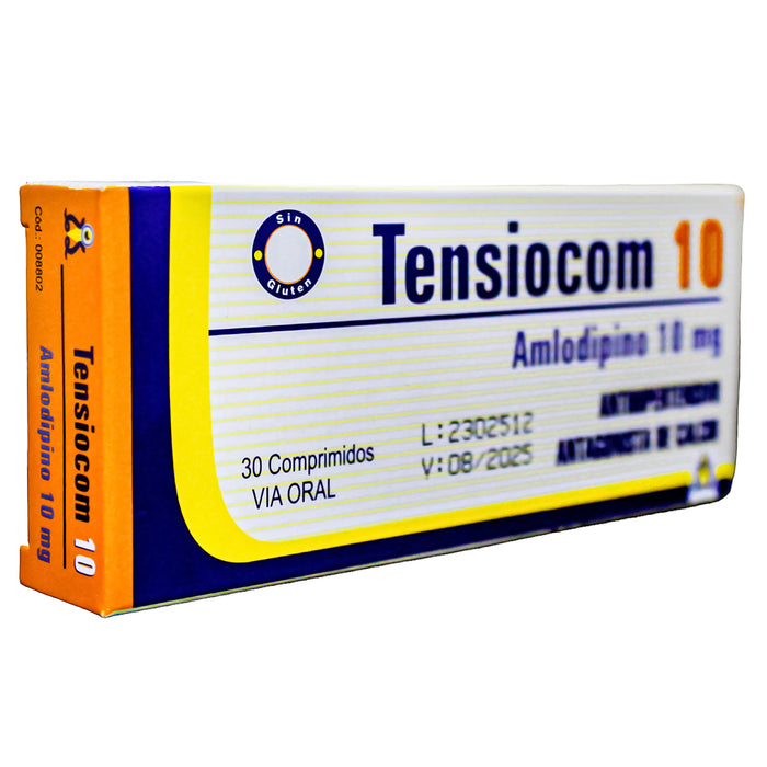 Tensiocom 10Mg Amlodipino X Comprimido