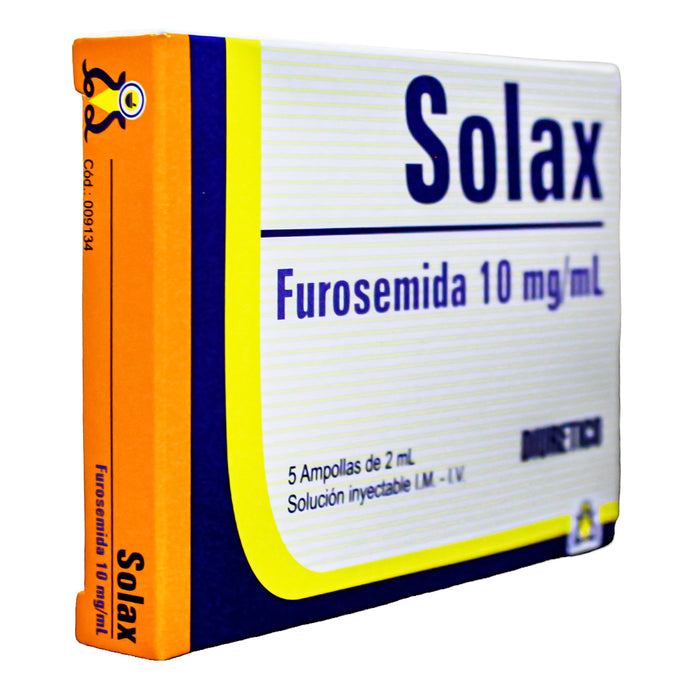 Solax 10Mgml Furosemida 2Ml X 5 Ampollas