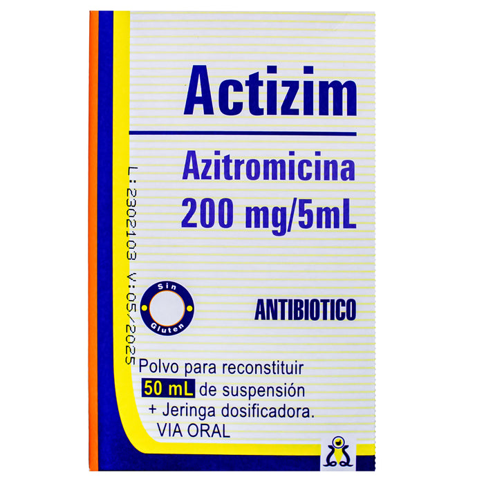 Actizim 200Mg5ml Azitromicina Suspension X 50Ml