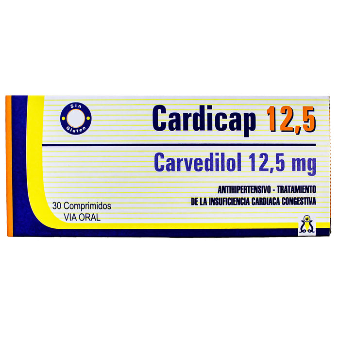 Cardicap 12.5Mg Carvedilol X Comprimido