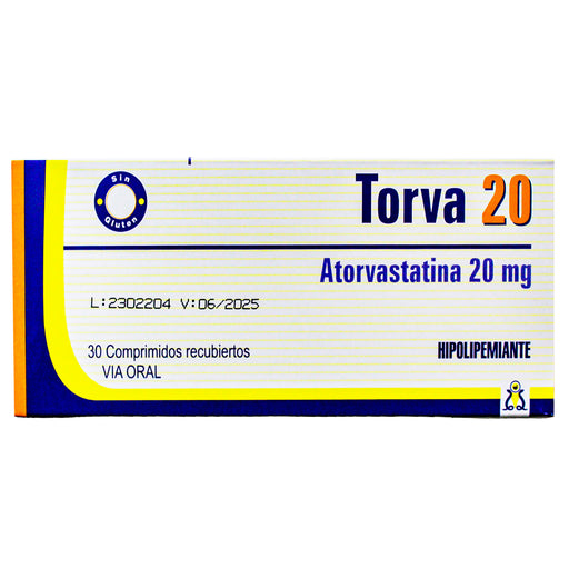 Torva 20Mg Atorvastatina X Comprimido
