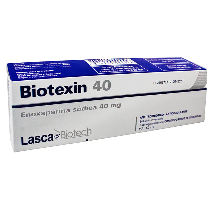 Biotexin 40Mg Enoxaparina Sodica Iv X Jeringa Prellena