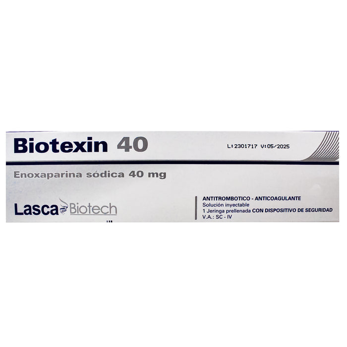 Biotexin 40Mg Enoxaparina Sodica Iv X Jeringa Prellena