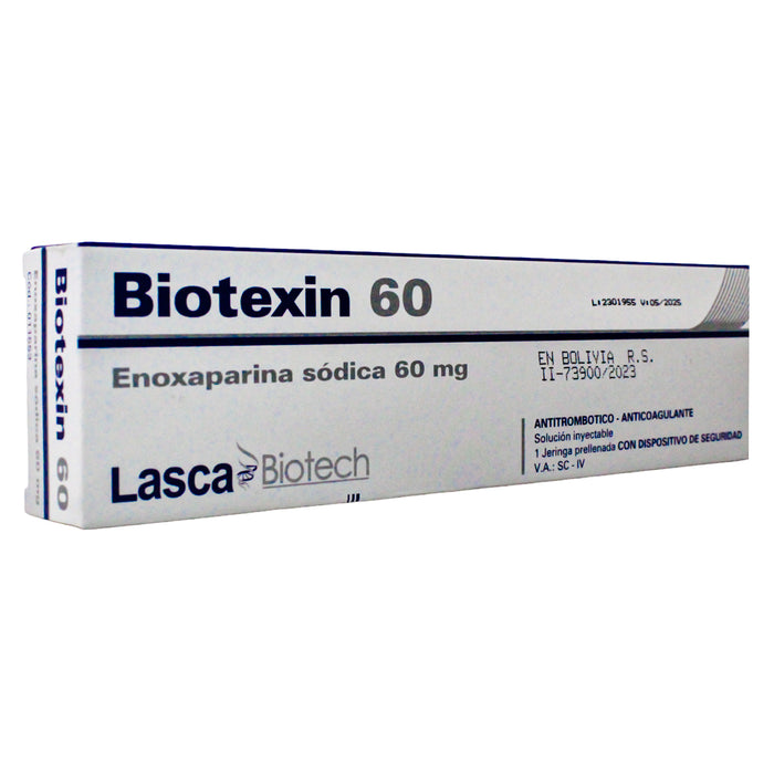 Biotexin 60Mg Enoxaparina Sodica Iv X Jeringa Prellena