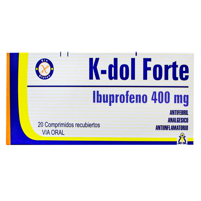 K-Dol Forte 400Mg Ibuprofeno X Comprimido