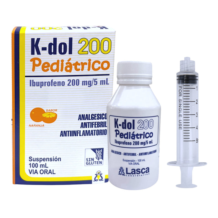 K- Dol Pedriatico 200Mg / 56Ml Ibuprofeno Suspensión X 100Ml