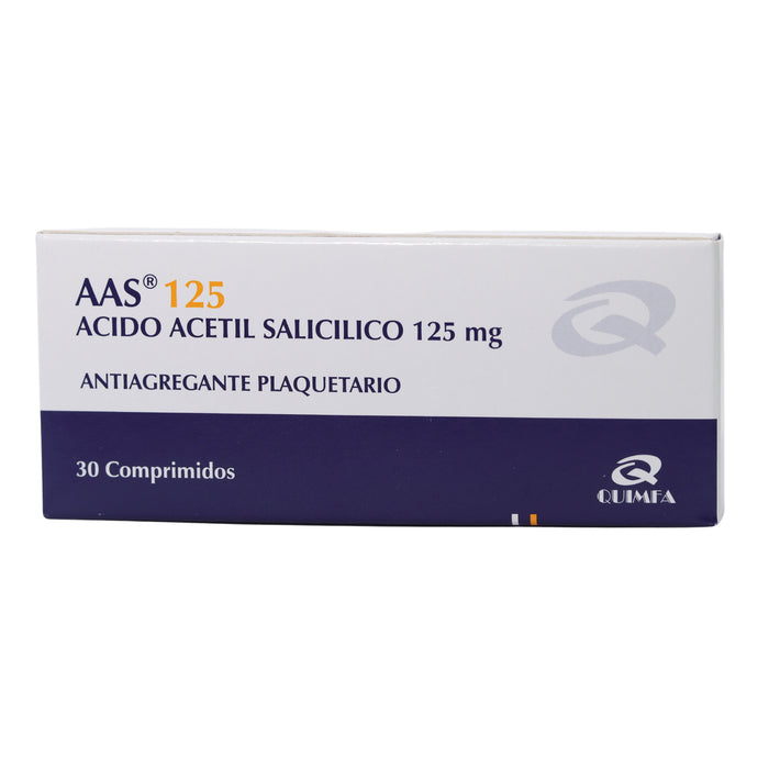 Aas 125Mg Acido Acetil Salicilico X Tableta