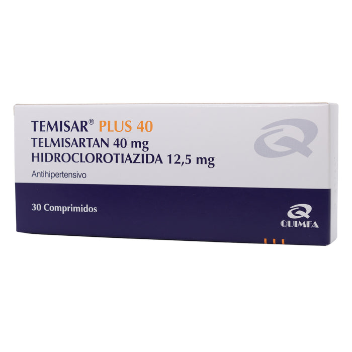 Temisar Plus 40Mg Telmisartan Y Hidrocloro X Tableta