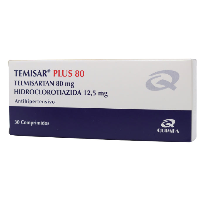 Temisar Plus 80Mg Telmisartan 40Mg Y Hidroclorotiazida 12.5Mg X Tableta