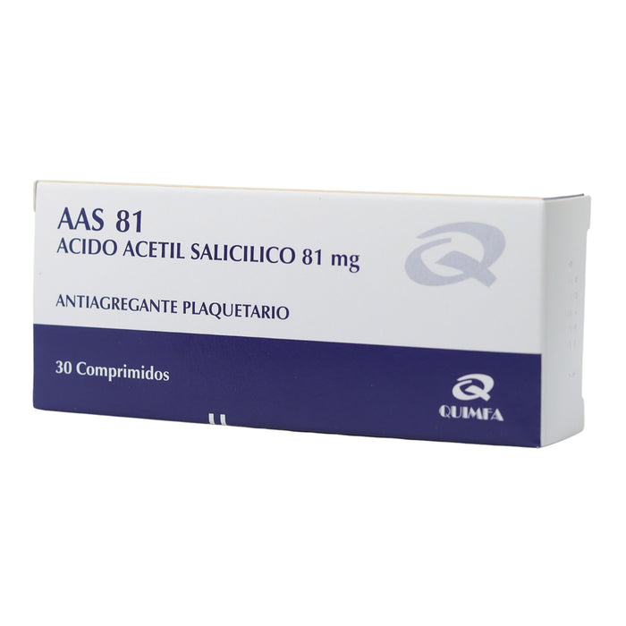 Aas 81Mg Acido Acetil Salicilico X Tableta