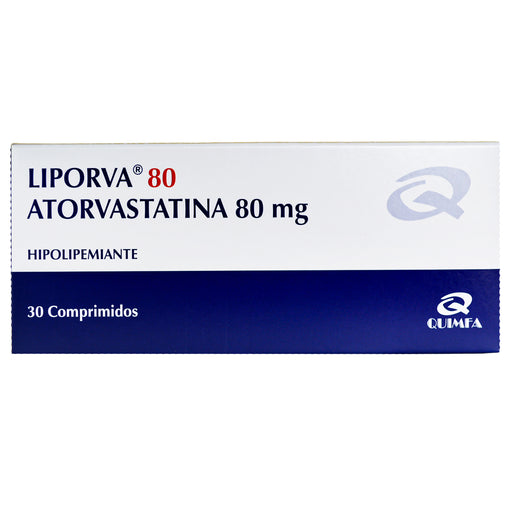 Liporva Atorvastatina 80Mg X Tableta
