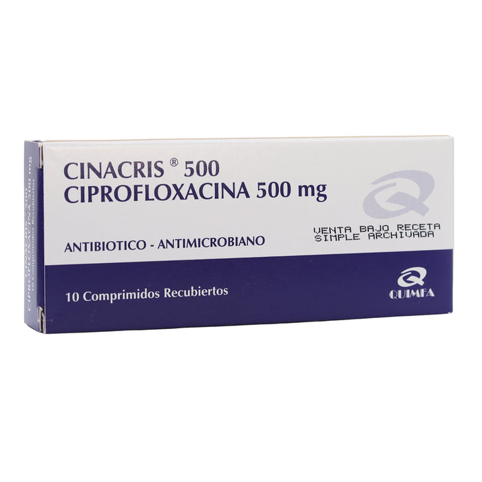 Cinacris Ciprofloxacina 500Mg X Tableta