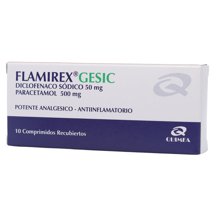 Flamirex Gesic Diclofenaco Y Paracetamol X Comprimido