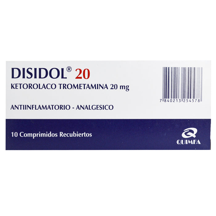 Disidol Ketorolaco 20Mg X Tableta