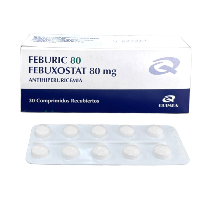Feburic 80Mg Febuxostat Antihiperuricemia X Comprimido