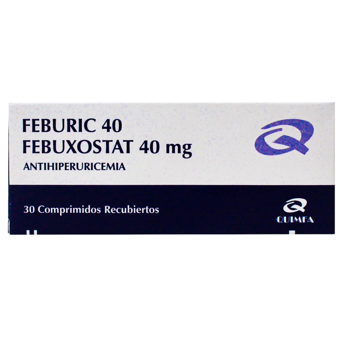 Feburic 40Mg Febuxostat Antihiperuricemia X Comprimido