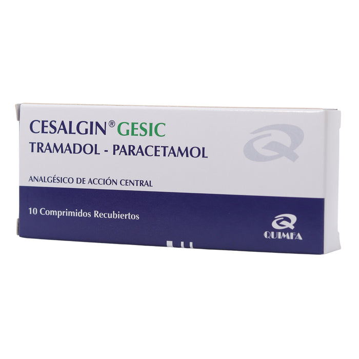 Cesalgin Gesic Tramadol 37.5Mg Y Paracetamol 325Mg X Tableta