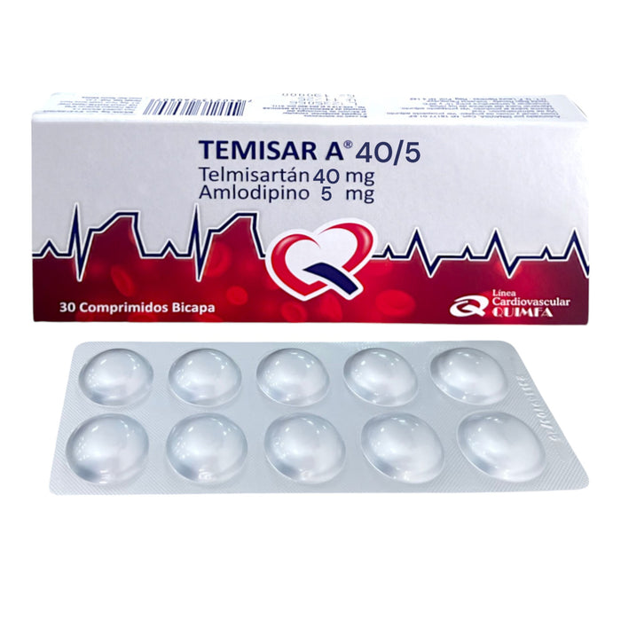 Temisar A 40/5Mg Telmisartan/Amlodipino X Comprimido
