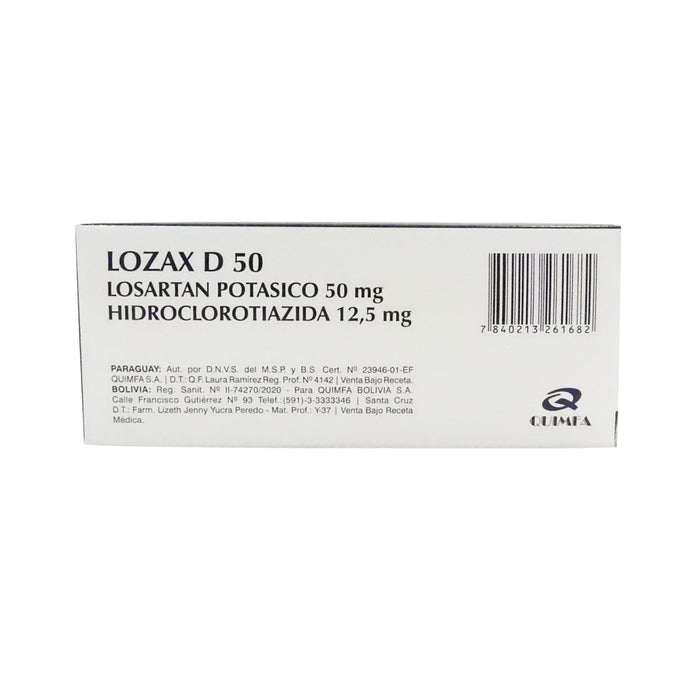 Lozax D 50 X 30 Comp Losartan Hidrocloriotazida