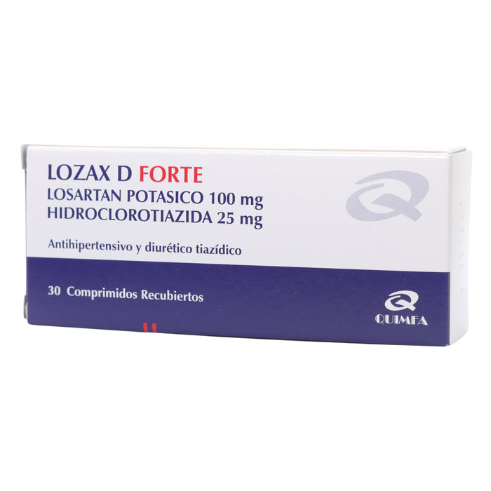 Lozax D Forte 100 X 30 Comp Losartan Hidroclorotia