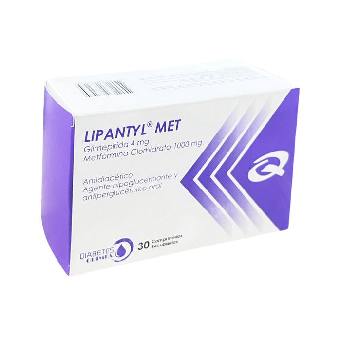 Lipantyl Met 4 / 1000Mg Glimepirida / Metformina X Comprimido