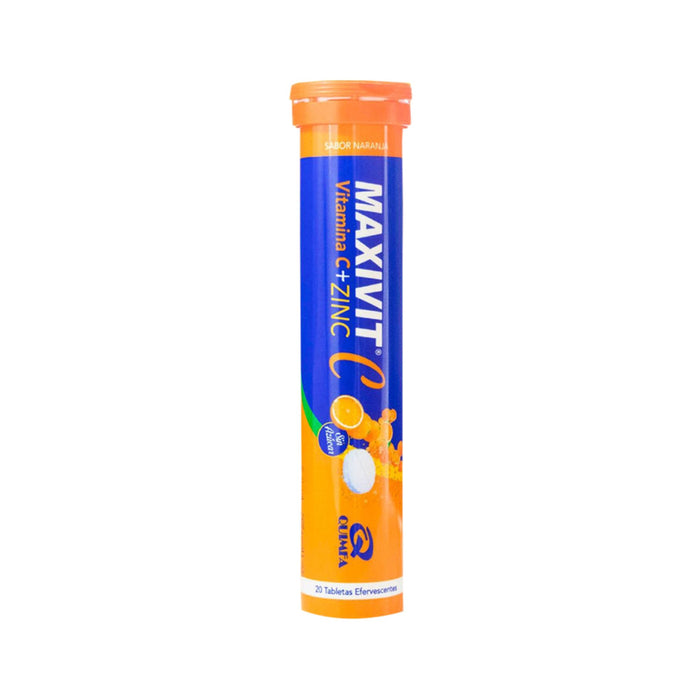 Maxivit C Vitamina C + Zinc Tubo X 20 Tabletas Efervescentes