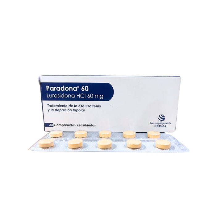 Paradona 60 Mg Lurasidona X Comprimido