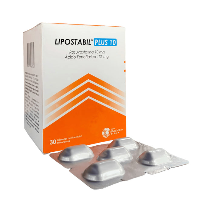 Lipostabil Plus 10/135Mg Rosuvastatina/Acido Fenofibrico X Capsula Liberacion Prologada